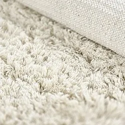 Shaggy rugs - Fassale Hand Woven Wool Shaggy (white)