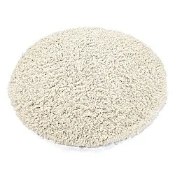 Round rug - Fassale Hand Woven Wool Shaggy (white)