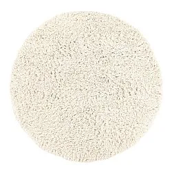 Round rug - Fassale Hand Woven Wool Shaggy (white)
