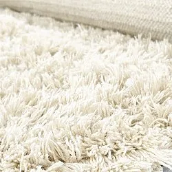 Round rug - Fassale Hand Woven Wool Shaggy (white)