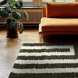Shaggy rugs - Imilchil (white/green)