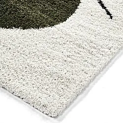 Shaggy rugs - Sanghar (white/orange/green)