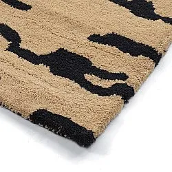 Shaggy rugs - Zebra Tufted Wool Premium (beige/black)