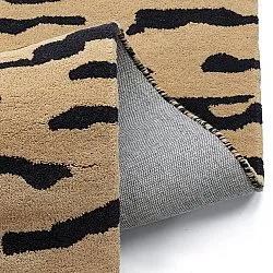 Shaggy rugs - Zebra Tufted Wool Premium (beige/black)