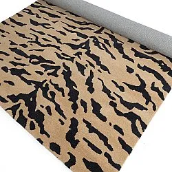 Shaggy rugs - Zebra Tufted Wool Premium (beige/black)