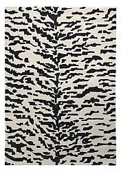 Shaggy rugs - Zebra Tufted Wool Premium (white/black)