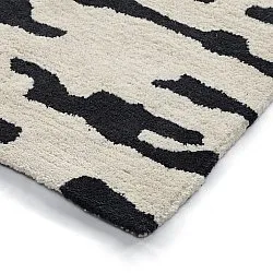 Shaggy rugs - Zebra Tufted Wool Premium (white/black)