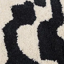 Shaggy rugs - Zebra Tufted Wool Premium (white/black)