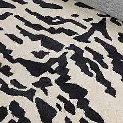 Shaggy rugs - Zebra Tufted Wool Premium (white/black)