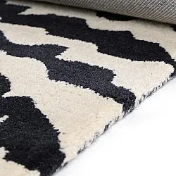 Shaggy rugs - Zebra Tufted Wool Premium (white/black)