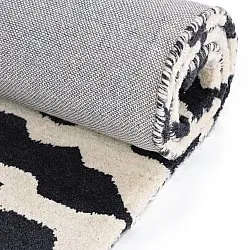 Shaggy rugs - Zebra Tufted Wool Premium (white/black)