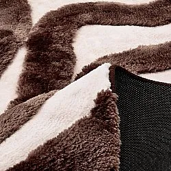 Shaggy rugs - Akaba (brown/light pink)
