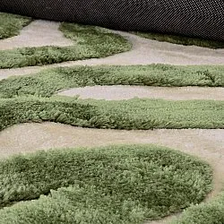 Shaggy rugs - Akaba (cream/green)