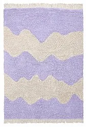 Shaggy rugs - Amira Natural Cotton Shaggy (purple/beige)