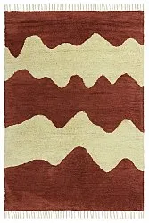 Shaggy rugs - Amira Natural Cotton Shaggy (red/beige)