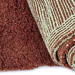 Shaggy rugs - Amira Natural Cotton Shaggy (red/beige)