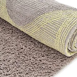 Shaggy rugs - Amira Natural Cotton Shaggy (taupe/yellow)