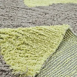 Round rug - Amira Natural Cotton Shaggy (taupe/yellow)