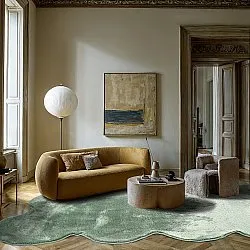 Wavy Shaggy Rug - Aranga Super Soft Fur (green)