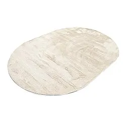 Oval Shaggy Rug - Aranga Super Soft Fur (beige)