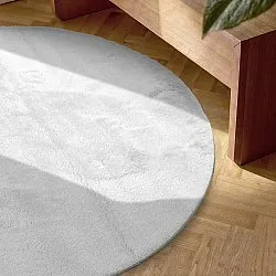 Oval Shaggy Rug - Aranga Super Soft Fur (white)