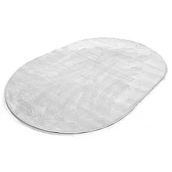 Oval Shaggy Rug - Aranga Super Soft Fur (white)