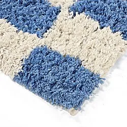 Shaggy rugs - Atrani Natural Cotton Shaggy (blue)