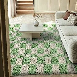 Shaggy rugs - Atrani Natural Cotton Shaggy (green)
