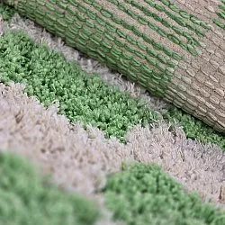 Shaggy rugs - Atrani Natural Cotton Shaggy (green)