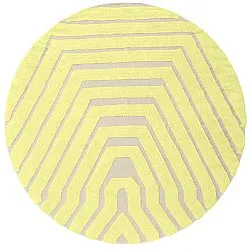 Round rug - Callista Natural Cotton Shaggy (yellow)