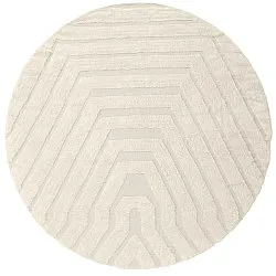 Round rug - Callista Natural Cotton Shaggy (beige)