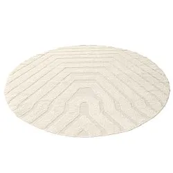 Round rug - Callista Natural Cotton Shaggy (beige)