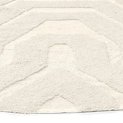 Round rug - Callista Natural Cotton Shaggy (beige)