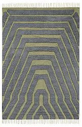 Shaggy rugs - Callista Natural Cotton Shaggy (black/green)