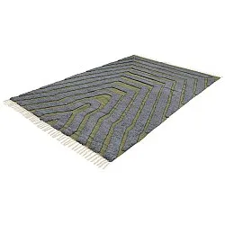 Shaggy rugs - Callista Natural Cotton Shaggy (black/green)