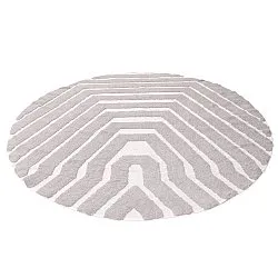 Round rug - Callista Natural Cotton Shaggy (taupe)