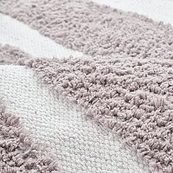 Round rug - Callista Natural Cotton Shaggy (taupe)