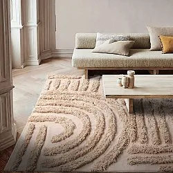 Shaggy rugs - Cazorla Natural Cotton Shaggy (beige)