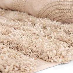 Shaggy rugs - Cazorla Natural Cotton Shaggy (beige)