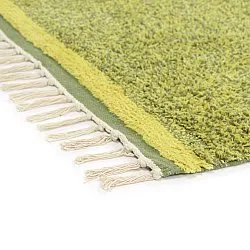 Shaggy rugs - Celina Natural Cotton Shaggy (green/yellow)
