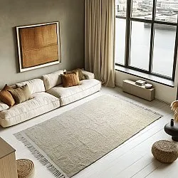 Shaggy rugs - Celina Natural Cotton Shaggy (off white/beige)