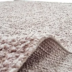 Shaggy rugs - Celina Natural Cotton Shaggy (taupe/lavender)