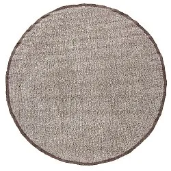 Round rug - Celina Natural Cotton Shaggy (beige/brown)