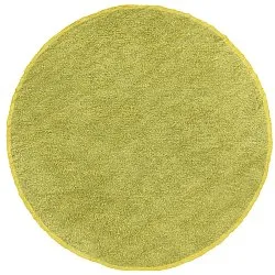 Round rug - Celina Natural Cotton Shaggy (green/yellow)