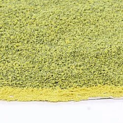 Round rug - Celina Natural Cotton Shaggy (green/yellow)