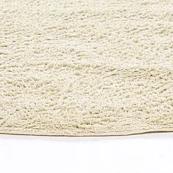 Round rug - Celina Natural Cotton Shaggy (off white/beige)