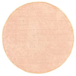 Round rug - Celina Natural Cotton Shaggy (pink/beige)