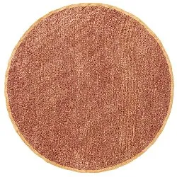Round rug - Celina Natural Cotton Shaggy (red)