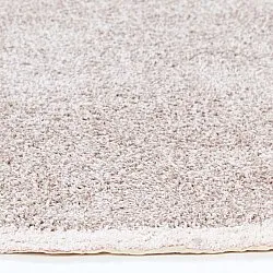 Round rug - Celina Natural Cotton Shaggy (taupe/lavender)