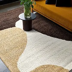 Shaggy rugs - Chiniot (brown/beige/white)